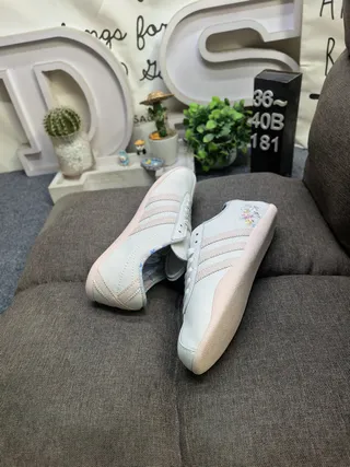 Adidas Green Pink Retro Runner Nylon Upper Lifestyle Sneakers 16