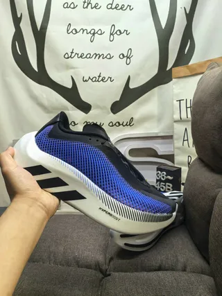 Adidas Hyperboost Blue Black White Running Shoes 5