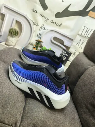 Adidas Hyperboost Blue Black White Running Shoes 7