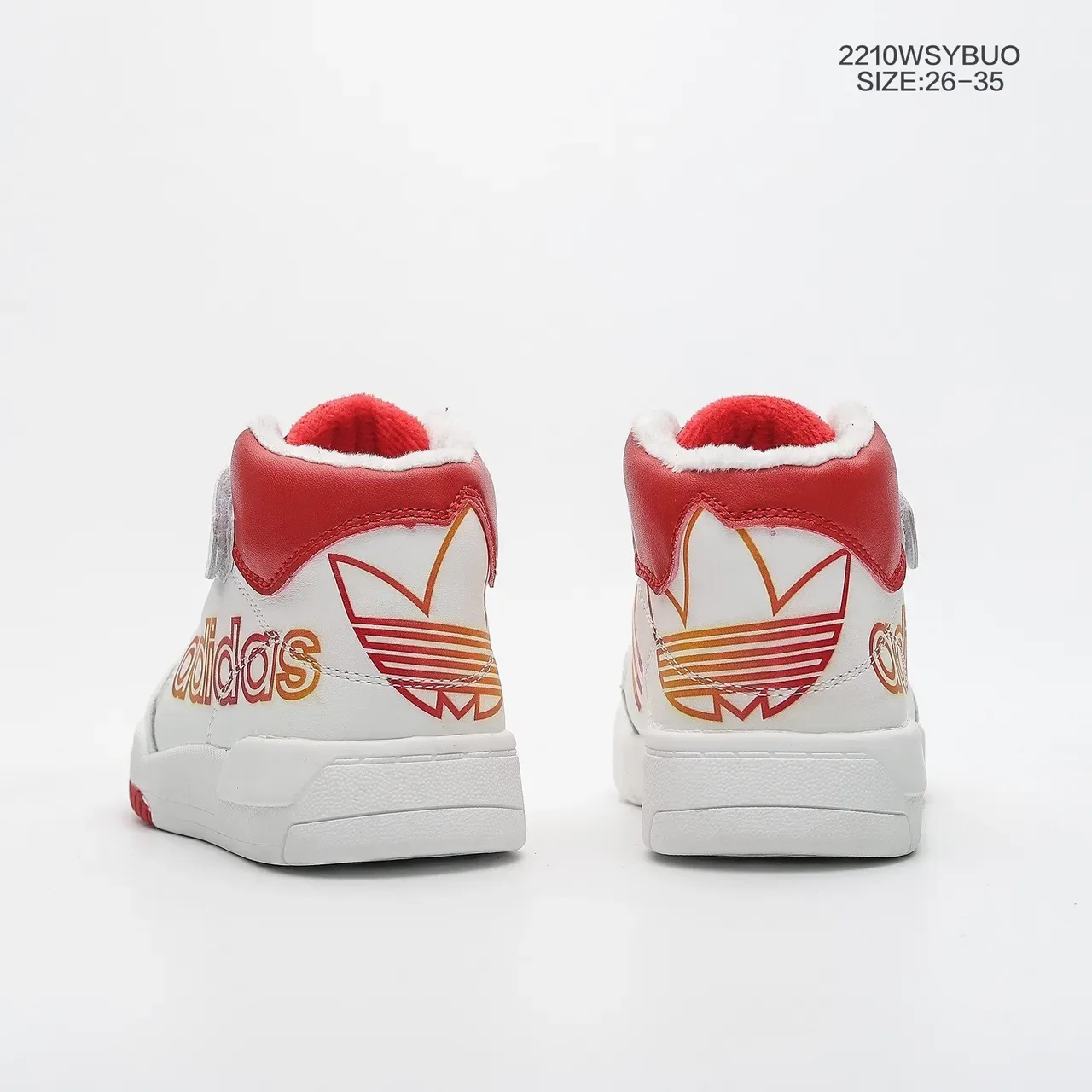 Adidas Kids High-Top Velcro Strap Lifestyle Sneakers 3