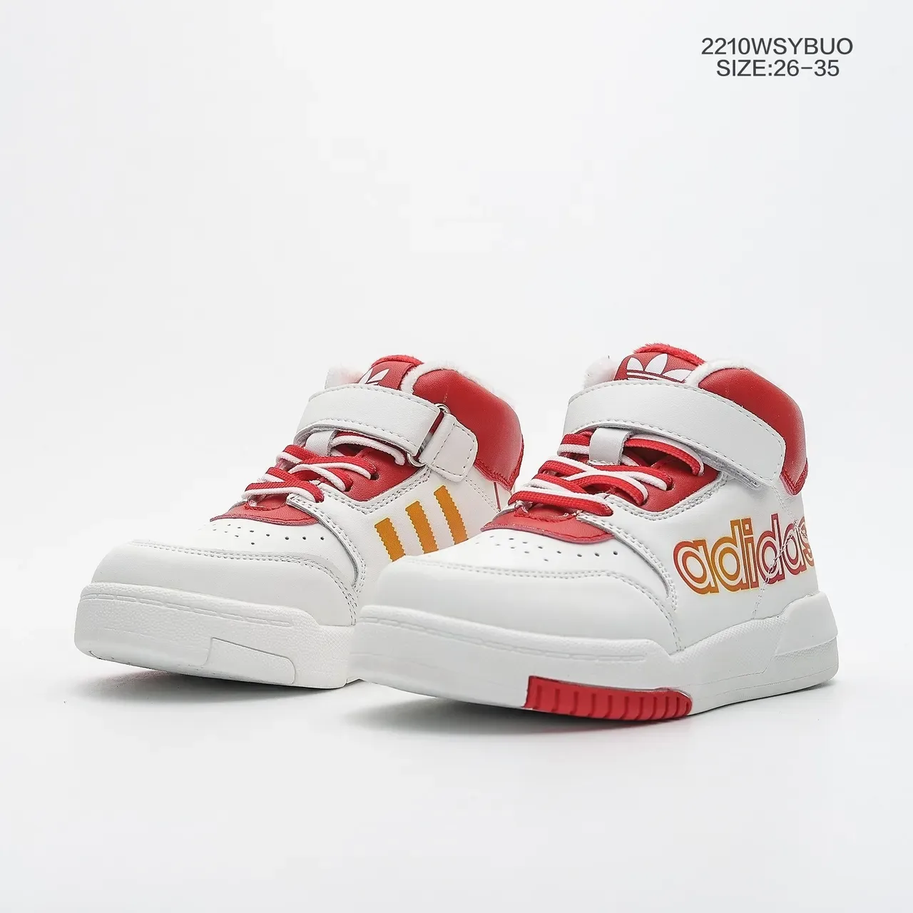 Adidas Kids High-Top Velcro Strap Lifestyle Sneakers 4