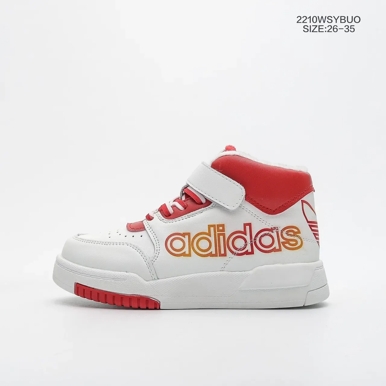 Adidas Kids High-Top Velcro Strap Lifestyle Sneakers 6