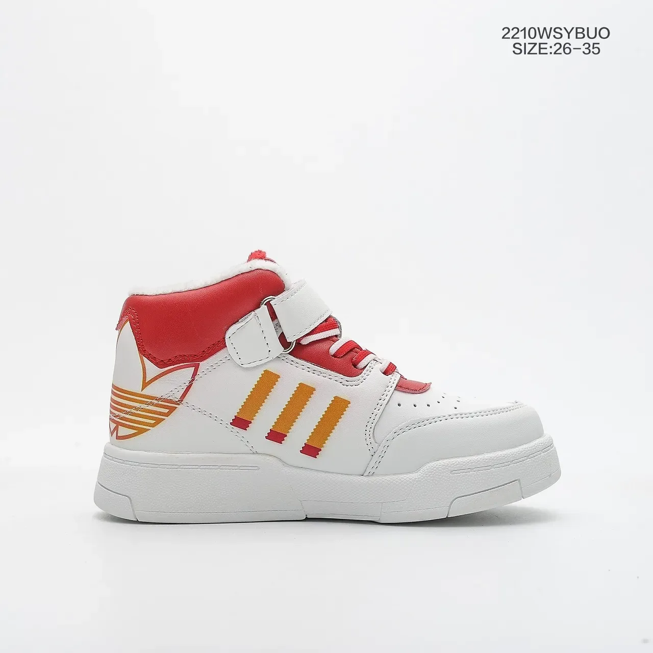 Adidas Kids High-Top Velcro Strap Lifestyle Sneakers 8