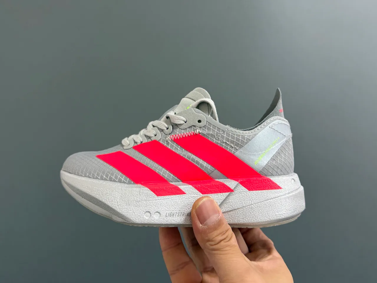 Adidas Lightstrike Pro Silver Red Running Shoes 23