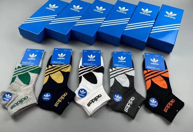 Adidas Multicolor Ankle-Length Knit Trefoil Logo Embroidered Socks 1