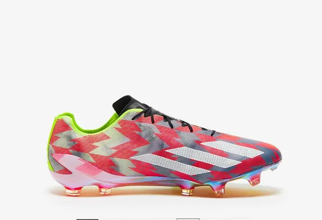 Adidas Multicolor Asymmetrical Lacing Geometric Print Firm-Ground Soccer Shoes 4