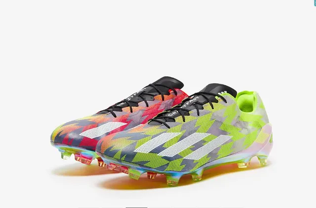Adidas Multicolor Asymmetrical Lacing Geometric Print Firm-Ground Soccer Shoes 5