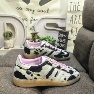 Adidas Multicolor Pink Cow-Print Upper Lining And Laces Lifestyle Sneakers