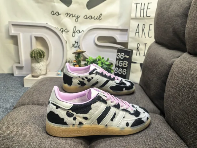 Adidas Multicolor Pink Cow-Print Upper Lining And Laces Lifestyle Sneakers 1