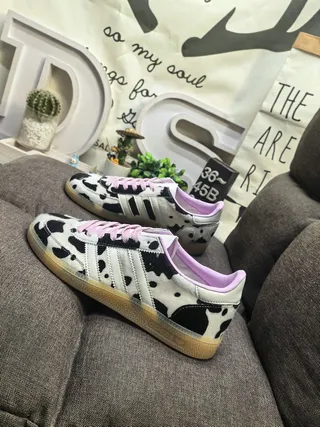 Adidas Multicolor Pink Cow-Print Upper Lining And Laces Lifestyle Sneakers 7