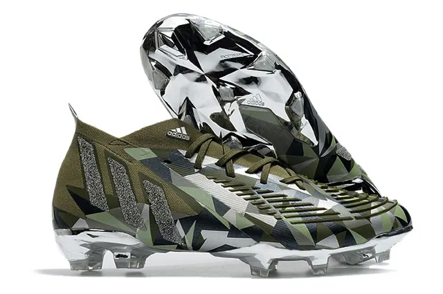 Adidas Multicolore Blanc Haut-Coupé Tricot Supérieur Overlay Gradient Terrain Firme Chaussures de Football 8