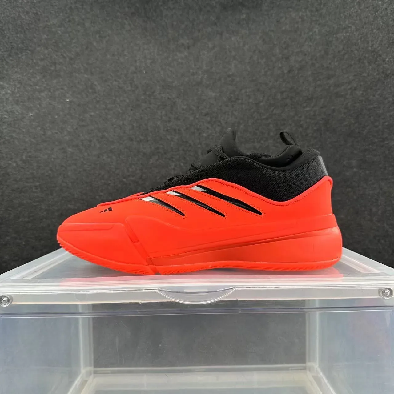 Adidas Orange and Black Court-Inspired Lifestyle Sneakers 2