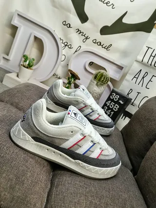 Adidas Pink Beige Low-Top Suede-and-Textile Upper Lifestyle Sneakers 9