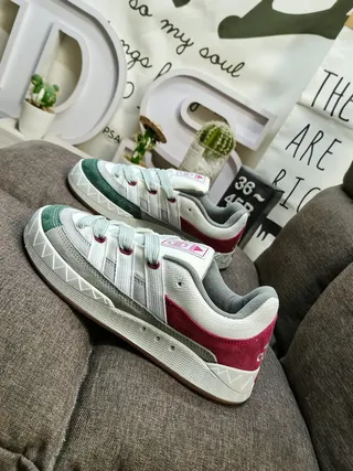 Adidas Pink Beige Low-Top Suede-and-Textile Upper Lifestyle Sneakers 17