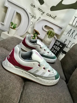Adidas Pink Beige Low-Top Suede-and-Textile Upper Lifestyle Sneakers 19