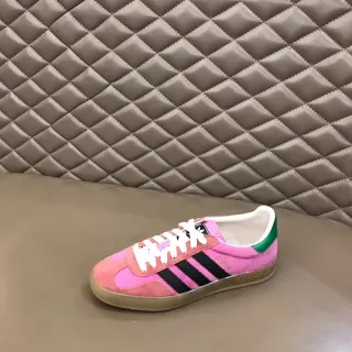 Adidas Pink Black Suede Upper Three-Stripe Side Panel Lifestyle Sneakers