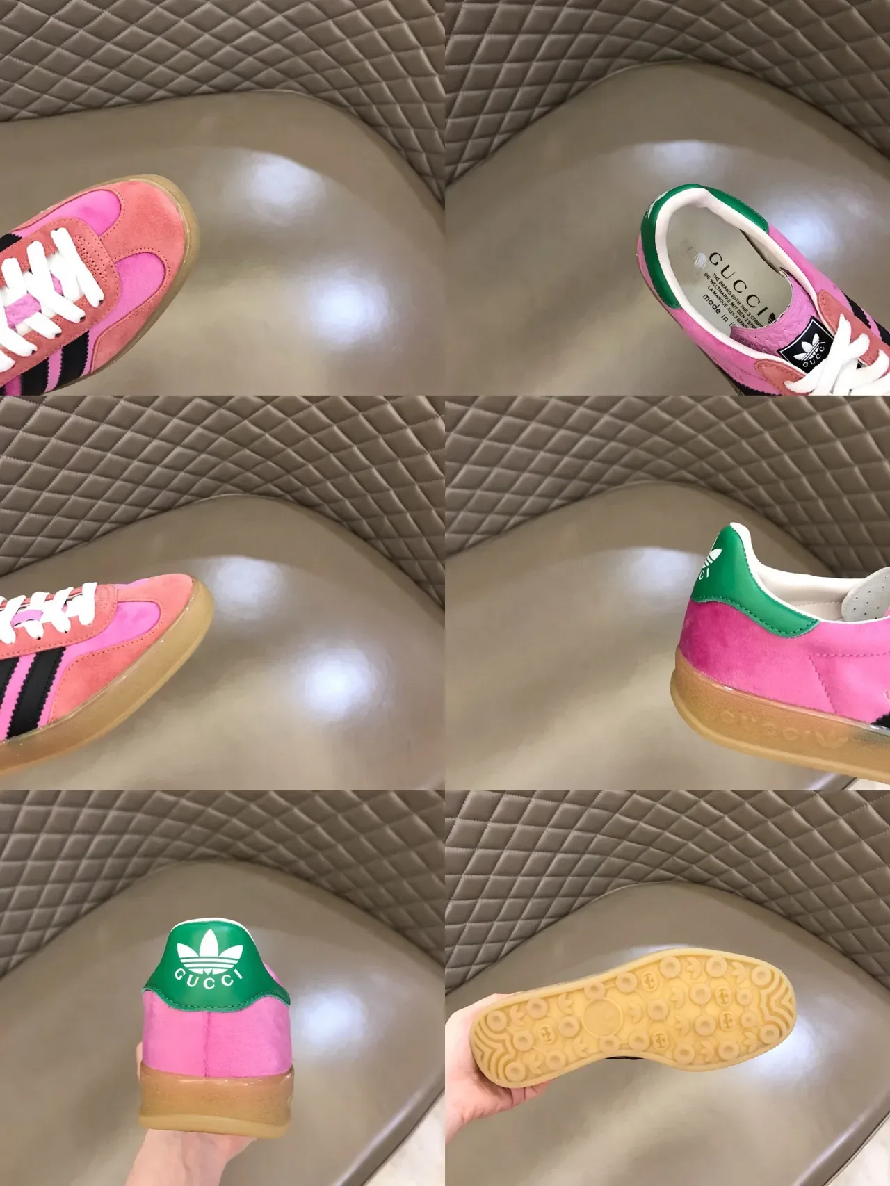 Adidas Chaussures Lifestyle Daim Rose et Noir avec Panneau Latéral de Trois Rayures 2