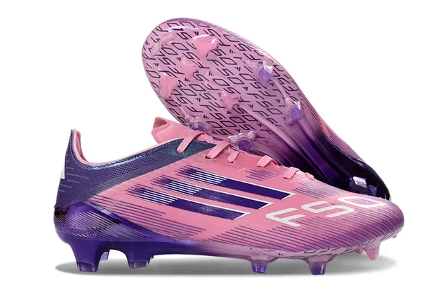 Adidas Pink Purple Low-Cut Synthetic Upper Gradient Colorway Firm-Ground Soccer Shoes 1