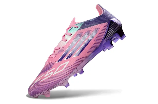 Adidas Pink Purple Low-Cut Synthetic Upper Gradient Colorway Firm-Ground Soccer Shoes 3