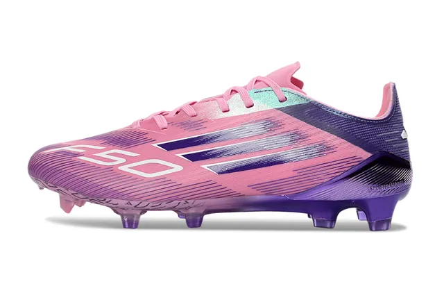 Adidas Pink Purple Low-Cut Synthetic Upper Gradient Colorway Firm-Ground Soccer Shoes 7