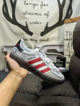 Adidas Pink White Low-Top Three-Stripe Side Lifestyle Sneakers 5