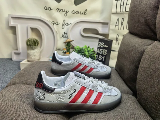 Adidas Pink White Low-Top Three-Stripe Side Lifestyle Sneakers 11