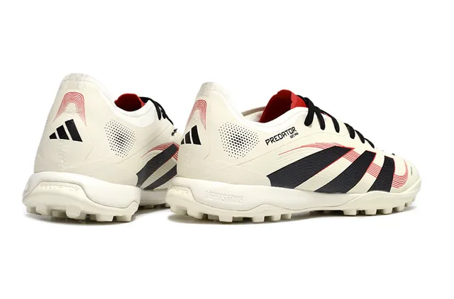 Adidas Predator Chaussures de football gazon artificiel silhueta basse coupe upper synthétique texturé beige noir 3