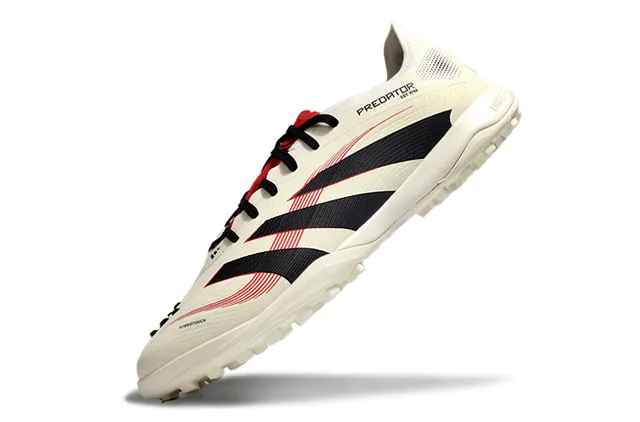 Adidas Predator Chaussures de football gazon artificiel silhueta basse coupe upper synthétique texturé beige noir 6