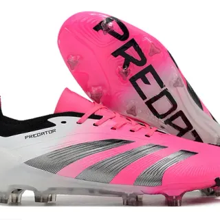 Adidas Predator Gradient Pink White Silver Firm-Ground Soccer Shoes