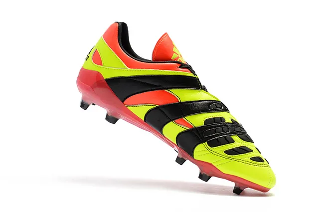 Adidas Predator Sans Lacets Sangle Rouge Noir Blanc Terrain Ferme Chaussures de Football 13