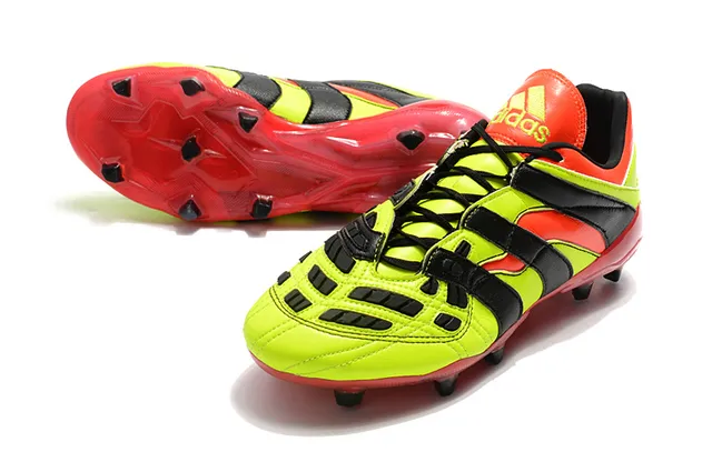 Adidas Predator Sans Lacets Sangle Rouge Noir Blanc Terrain Ferme Chaussures de Football 15