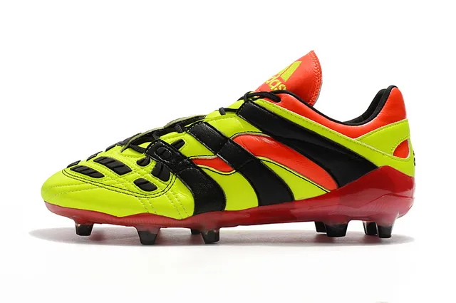 Adidas Predator Sans Lacets Sangle Rouge Noir Blanc Terrain Ferme Chaussures de Football 19