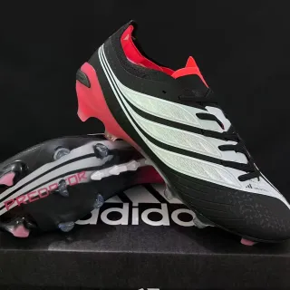 Adidas Predator Nanostrike+ Black White Pink Firm-Ground Soccer Shoes
