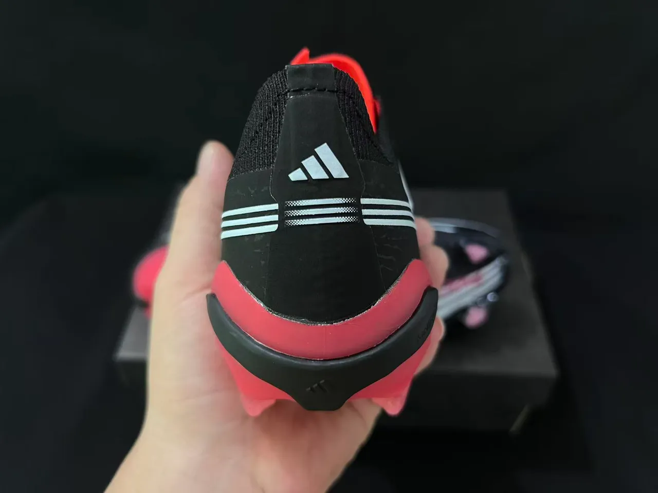 Adidas Predator Nanostrike+ Black White Pink Firm-Ground Soccer Shoes 3