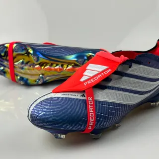 Adidas Predator NanoStrike+ Navy Silver Red Firm-Ground Soccer Shoes