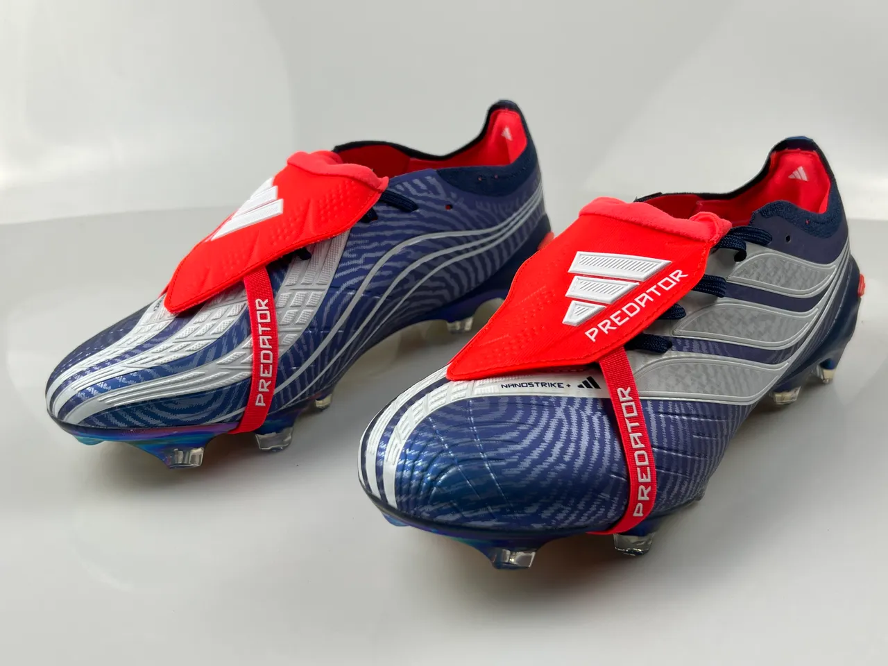 Adidas Predator NanoStrike+ Navy Silver Red Firm-Ground Soccer Shoes 2