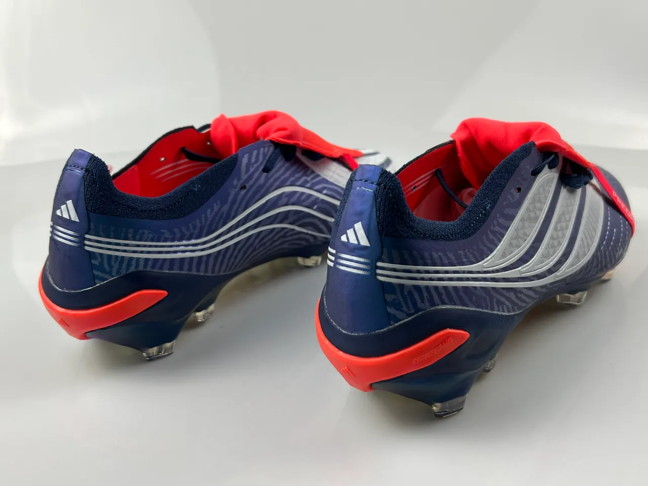 Adidas Predator NanoStrike+ Navy Silver Red Firm-Ground Soccer Shoes 3
