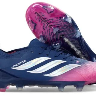 Adidas Predator Navy Pink Knit Upper Gradient Firm-Ground Soccer Shoes