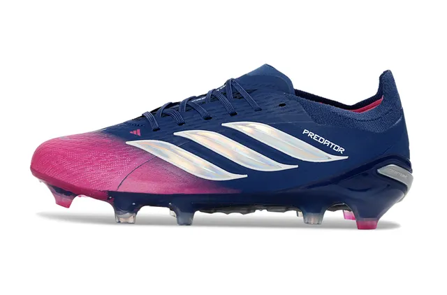 Adidas Predator Navy Pink Knit Upper Gradient Firm-Ground Soccer Shoes 8