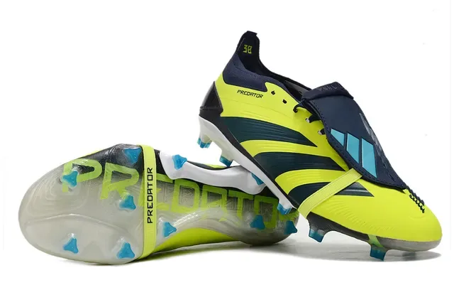 Adidas Predator Jaune Néon Marine Firm-Ground Chaussures de football 4