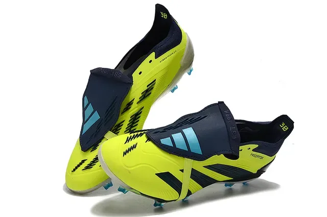 Adidas Predator Jaune Néon Marine Firm-Ground Chaussures de football 7