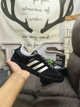 Adidas Samba Black and Off-White Lifestyle Sneakers 5