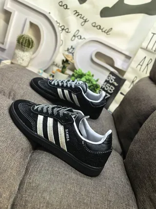 Adidas Samba Black and Off-White Lifestyle Sneakers 7
