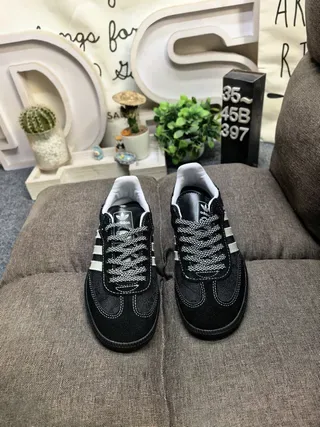 Adidas Samba Black and Off-White Lifestyle Sneakers 10