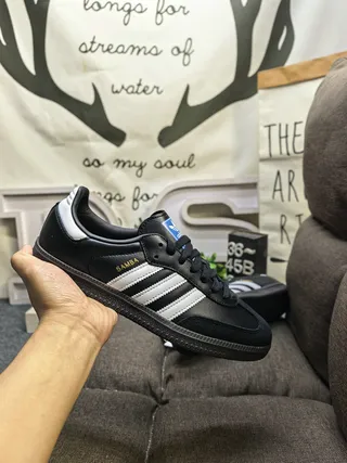 Adidas Samba Black and White Lifestyle Sneakers 5