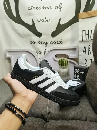 Adidas Samba Black and White Lifestyle Sneakers 5
