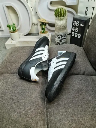 Adidas Samba Black and White Lifestyle Sneakers 6