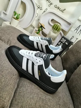 Adidas Samba Black and White Lifestyle Sneakers 7