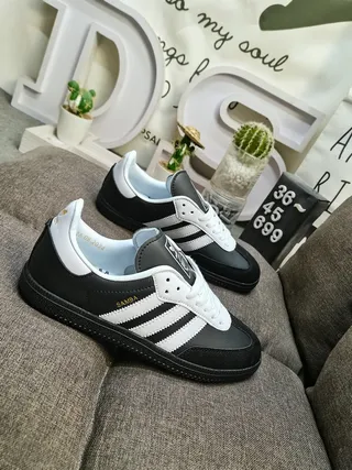 Adidas Samba Black and White Lifestyle Sneakers 9