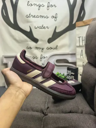 Adidas Samba Burgundy and Cream Lifestyle Sneakers 5